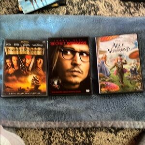 Three Johnny Depp DVDs